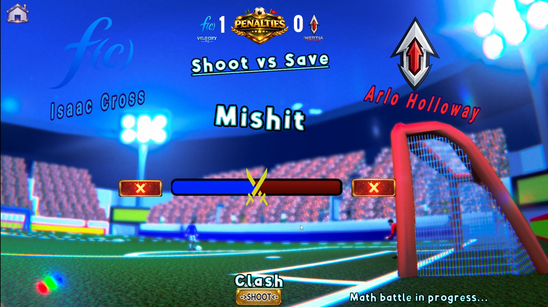 NumeraLeague penalties shoot versus save screen